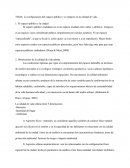 La configuración del espacio público y la calidad de vida.