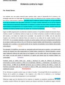 ARTÍCULO DE OPINIÓN Violencia contra la mujer