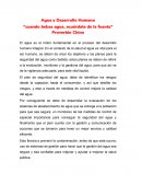 Agua y desarrollo humano.