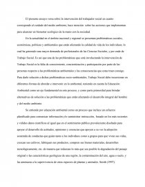 Medio ambiente y trabajo social. Página 1