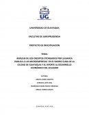 ANÁLISIS DE LOS CREDITOS OTORGADOS POR LA BANCA PUBLICA A LAS MICROEMPRESAS EN EL BARRIO CUBA DE LA CIUDAD DE GUAYAQUIL Y SU APORTE AL DESARROLLO ECONÓMICO DEL ECUADOR