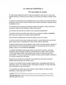 La violencia intrafamiliar y Por qué estar en contra.