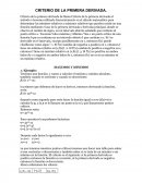 CRITERIO DE LA PRIMERA DERIVADA.