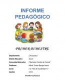 Informe pedagogico. ESTADÍSTICA DE ALUMNOS