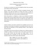 Ensayo sobre la obra La Peste