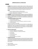 Administracion de la produccion. Cuestionario