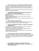 DEFINA OBJETIVOS DE LA ORGANIZACIÓN.