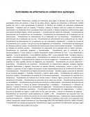Actividades de enfermería en unidad toco quirúrgica