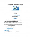 Matematica basica. Expresiones algebraicas y sus generalidades.