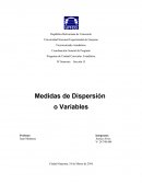 Medidas de Dispersión o Variables