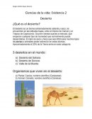 Ciencias de la vida: Evidencia 2 Desierto