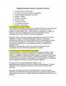 TEMARIO SEGUNDO PARCIAL: RELIGION Y ESTADO