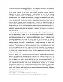 Situación politica, social y economica de Kosovo. Página 1