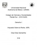 ISR impuesto sobre la renta