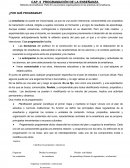 CAP. 8 PROGRAMACIÓN DE LA ENSEÑANZA