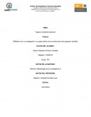 Reflexión de la investigación y su papel dentro de la construcción del progreso científico