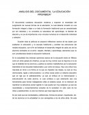 ANÁLISIS DEL DOCUMENTAL “LA EDUCACIÓN PROHIBIDA”