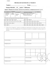 Objetivo: Multiplicación iterada, resolución de problemas y multiplicaciones del 2 ,5 y 10.. Página 1
