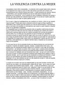 LA VIOLENCIA CONTRA LA MUJER.