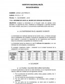 INFORME DE VISITA AL MUSEO DE CIENCIAS NATURALES