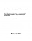 UNIDAD 1 PROCESOS DE DIRECCIÓN ESTRATÉGICA.