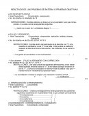 REACTIVOS DE LAS PRUEBAS DE BATERIA O PRUEBAS OBJETIVAS.