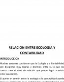Ecologia y contabilidad.