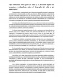 ¿Qué relevancia tiene para un tutor y un tutorado definir los conceptos e indicadores sobre el desarrollo del niño o del adolescente?