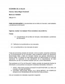 FORO DE DISCUSIÓN 3. Características de los fallos de mercado, externalidades y problemas de información.