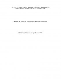 MASTER EN TECNOLOGÍAS ACCESIBLES PARA EL ACCESO A LOS SERVICIOS DE LA SOCIEDAD DE LA INFORMACIÓN.. Página 1