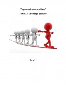 Organizaciones positivas” Tema 13: Liderazgo positivo.