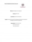 Introducción al proyecto de investigación (realización de la pregunta de investigación, introducción y justificación)