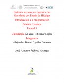 Introducción a la programación Practica: Examen
