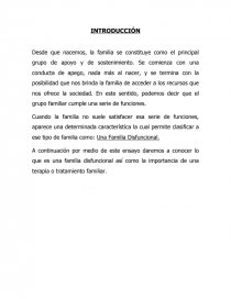 TRATAMIENTO PSICOLÓGICO DE FAMILIAS DISFUNCIONALES. Página 1