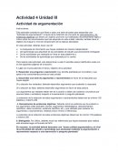 Actividad 4 Unidad III Actividad de argumentación
