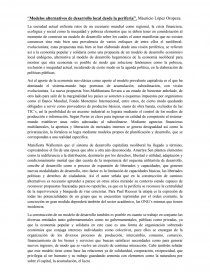 Modelos alternativos de desarrollo local desde la periferia. Mauricio Lopez Oropeza. Página 1