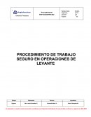 PROCEDIMIENTO DE TRABAJO SEGURO EN OPERACIONES DE LEVANTE