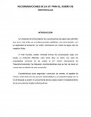 RECOMENDACIONES DE LA UIT PARA EL DISEÑO DE PROTOCOLOS.