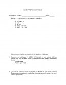 MATEMATICAS FINANCIERAS. RESUELVE CORRECTAMENTE