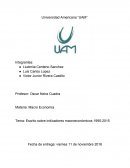 Escrito sobre indicadores macroeconómicos 1995-2015