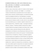 MANIFIESTO MUNDIAL DE LA FIEP, CARTA INTERNACIOAL DE LA EDUCACION FISICA Y EL DEPORTE Y LA LESY DEL DEPORTE, EDUCACIÓN FÍSICA Y RECREACIÓN