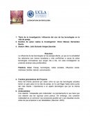 Influencia del uso de las tecnologías en la vida de pareja.