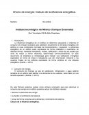 Ahorro de energía Calculo de la eficiencia energética.