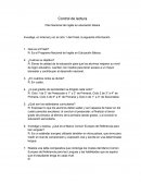 Control de lectura Plan Nacional de inglés en educación básica