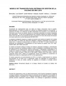 MODELO DE TRANSICIÓN PARA SISTEMAS DE GESTIÓN DE LA CALIDAD ISO 9001:2015