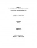 LA ADMINISTRACION DE OPERACIONES Y SUMINISTRO