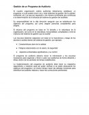 Gestión de un Programa de Auditoria