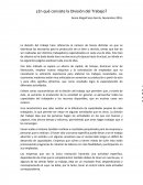 ¿En qué consiste la División del Trabajo?