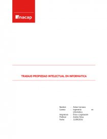 TRABAJO PROPIEDAD INTELECTUAL EN INFORMATICA. Página 1