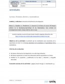 Análisis y reflexión de la lectura del artículo de investigación: